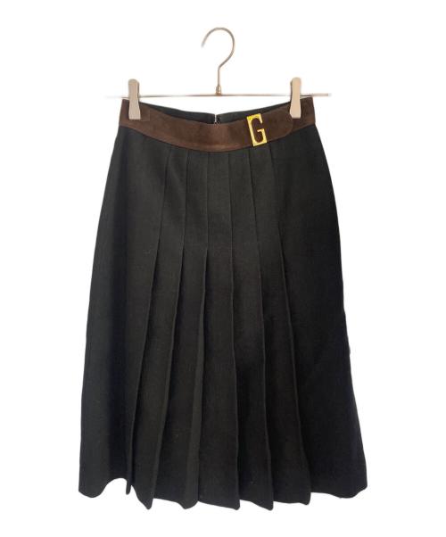 GUCCI（グッチ）GUCCI (グッチ) リネンスカート ブラック サイズ:36の古着・服飾アイテム
