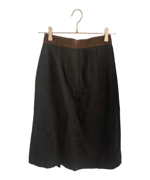 GUCCI（グッチ）GUCCI (グッチ) リネンスカート ブラック サイズ:36の古着・服飾アイテム