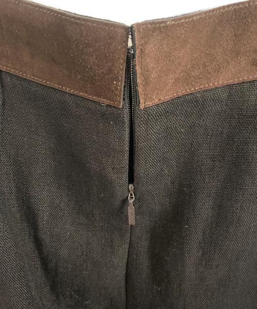 GUCCI（グッチ）GUCCI (グッチ) リネンスカート ブラック サイズ:36の古着・服飾アイテム