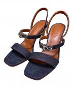 HERMESエルメス）の古着「ケリーバックルサンダル」｜ネイビー