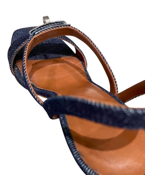 HERMES（エルメス）HERMES (エルメス) ケリーバックルサンダル ネイビー サイズ:37の古着・服飾アイテム