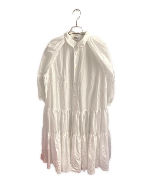 COMME des GARCONS COMME des GARCONS（コムデギャルソン コムデギャルソン）COMME des GARCONS COMME des GARCONS (コムデギャルソン コムデギャルソン) パフスリーブシャツワンピース ホワイト サイズ:Mの古着・服飾アイテム