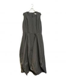 COMME des GARCONS COMME des GARCONS（コムデギャルソン コムデギャルソン）の古着「24SS ピンストライプバルーンワンピース」｜グレー
