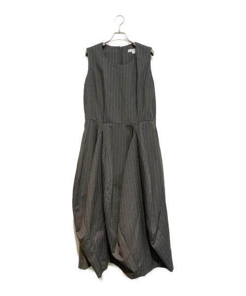 COMME des GARCONS COMME des GARCONS（コムデギャルソン コムデギャルソン）COMME des GARCONS COMME des GARCONS (コムデギャルソン コムデギャルソン) 24SS ピンストライプバルーンワンピース グレー サイズ:Lの古着・服飾アイテム
