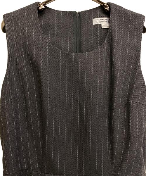 COMME des GARCONS COMME des GARCONS（コムデギャルソン コムデギャルソン）COMME des GARCONS COMME des GARCONS (コムデギャルソン コムデギャルソン) 24SS ピンストライプバルーンワンピース グレー サイズ:Lの古着・服飾アイテム
