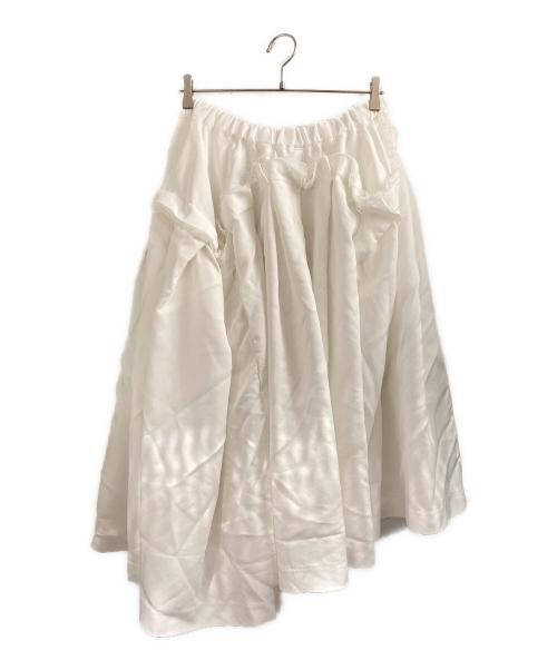 COMME des GARCONS（コムデギャルソン）COMME des GARCONS (コムデギャルソン) 25SS 再構築ギャザーボリュームスカート ホワイト サイズ:Mの古着・服飾アイテム
