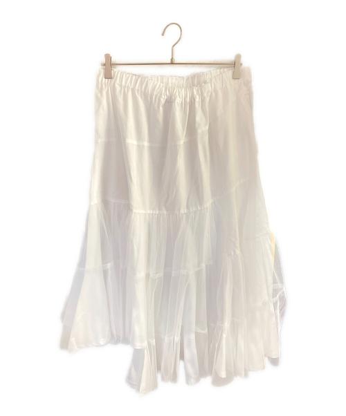 COMME des GARCONS COMME des GARCONS（コムデギャルソン コムデギャルソン）COMME des GARCONS COMME des GARCONS (コムデギャルソン コムデギャルソン) アシンメトリースカート ホワイト サイズ:Mの古着・服飾アイテム