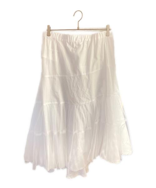 COMME des GARCONS COMME des GARCONS（コムデギャルソン コムデギャルソン）COMME des GARCONS COMME des GARCONS (コムデギャルソン コムデギャルソン) アシンメトリースカート ホワイト サイズ:Mの古着・服飾アイテム