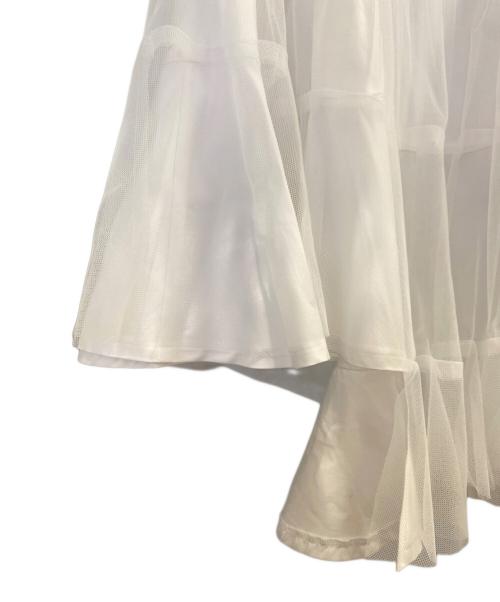 COMME des GARCONS COMME des GARCONS（コムデギャルソン コムデギャルソン）COMME des GARCONS COMME des GARCONS (コムデギャルソン コムデギャルソン) アシンメトリースカート ホワイト サイズ:Mの古着・服飾アイテム
