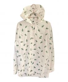 LACOSTE×COMME des GARCONS SHIRT（ラコステ×コムデギャルソンシャツ）の古着「23AW 総柄シャツパーカー」｜ホワイト