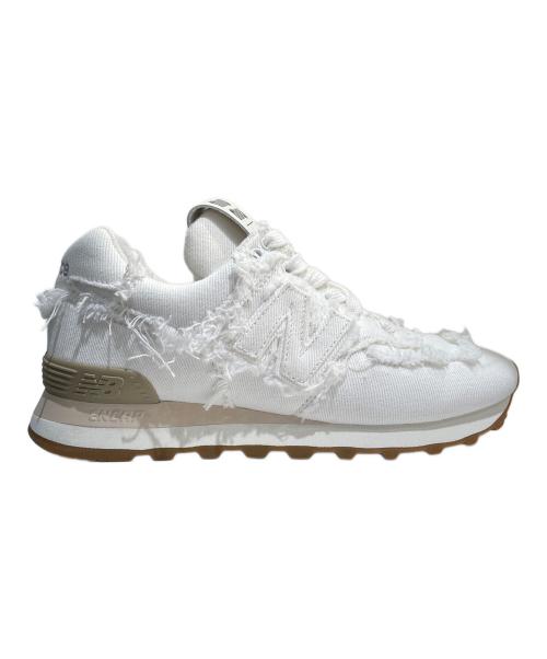 NEW BALANCE（ニューバランス）NEW BALANCE (ニューバランス) MIU MIU (ミュウミュウ) 574 デニムスニーカー ホワイト サイズ:35 1/2の古着・服飾アイテム