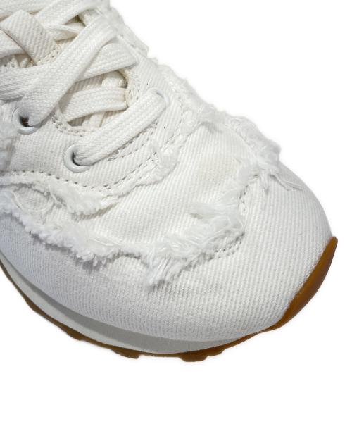 NEW BALANCE（ニューバランス）NEW BALANCE (ニューバランス) MIU MIU (ミュウミュウ) 574 デニムスニーカー ホワイト サイズ:35 1/2の古着・服飾アイテム