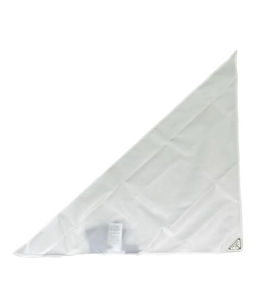 PRADA（プラダ）PRADA (プラダ) Re-Nylonロゴスカーフ ホワイトの古着・服飾アイテム