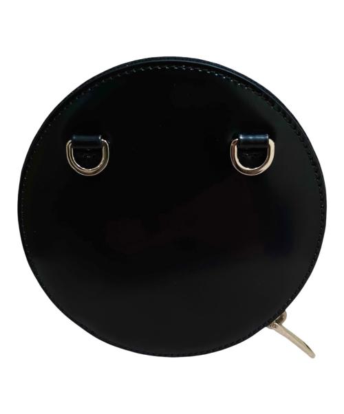 PRADA（プラダ）PRADA (プラダ) トライアングルロゴサークルポーチ ブラック×シルバー金具の古着・服飾アイテム