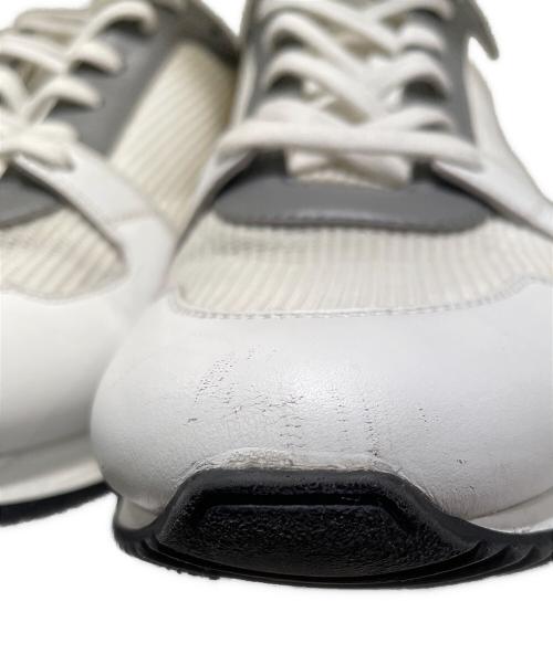 HERMES（エルメス）HERMES (エルメス) エスケープ ホワイトメッシュ ホワイト×グレー サイズ:43の古着・服飾アイテム