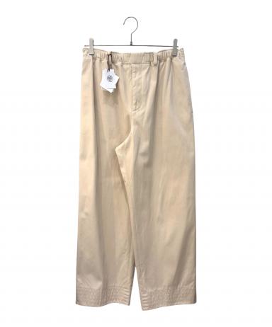 HERMÈS グリーンベージュ　スラックス 中古・古着通販】HERMES (エルメス) イージータックパンツ ベージュ