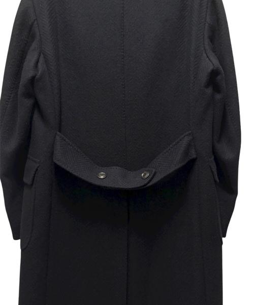 stile latino（スティレラティーノ）stile latino (スティレラティーノ) ヘリンボーンウールチェスターコート ブラック サイズ:50の古着・服飾アイテム