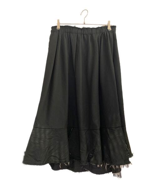 COMME des GARCONS COMME des GARCONS（コムデギャルソン コムデギャルソン）COMME des GARCONS COMME des GARCONS (コムデギャルソン コムデギャルソン) カットオフロングスカート ブラック サイズ:Lの古着・服飾アイテム