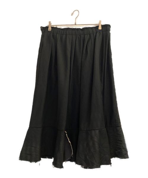 COMME des GARCONS COMME des GARCONS（コムデギャルソン コムデギャルソン）COMME des GARCONS COMME des GARCONS (コムデギャルソン コムデギャルソン) カットオフロングスカート ブラック サイズ:Lの古着・服飾アイテム
