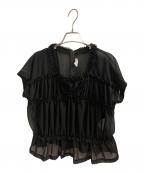 COMME des GARCONS COMME des GARCONSコムデギャルソン コムデギャルソン）の古着「シースルーブラウス」｜ブラック