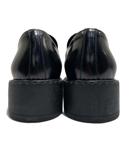 PRADA（プラダ）PRADA (プラダ) チョコレートブラッシュドレザー ローファー ブラック サイズ:37の古着・服飾アイテム
