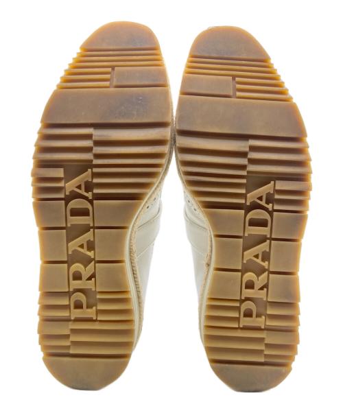 PRADA（プラダ）PRADA (プラダ) メダリオンエスパドリーユシューズ ホワイト サイズ:37 1/2の古着・服飾アイテム