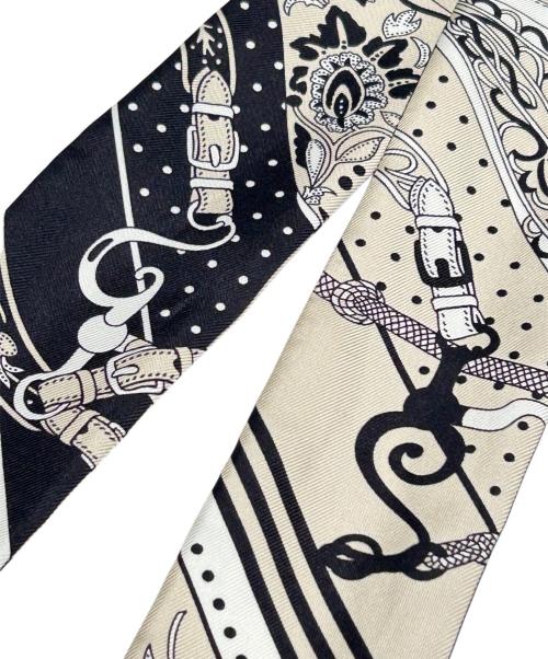 HERMES（エルメス）HERMES (エルメス) ツイリー / アマゾンの祭典 ベージュ×ブラックの古着・服飾アイテム