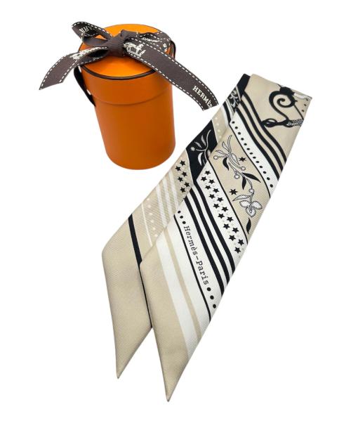 HERMES（エルメス）HERMES (エルメス) ツイリー / アマゾンの祭典 ベージュ×ブラックの古着・服飾アイテム