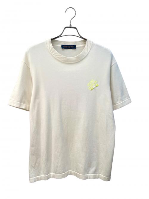 LOUIS VUITTON（ルイ ヴィトン）LOUIS VUITTON (ルイ ヴィトン) シグネチャーショートスリーブニット アイボリー サイズ:Lの古着・服飾アイテム