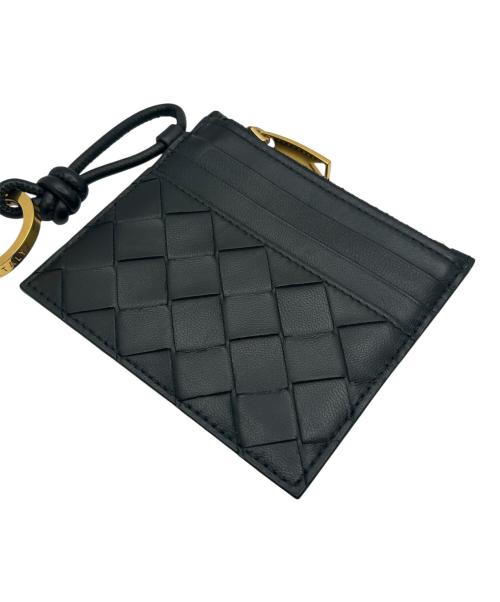 BOTTEGA VENETA（ボッテガベネタ）BOTTEGA VENETA (ボッテガベネタ) コイン・カードケース ブラック×ゴールドの古着・服飾アイテム