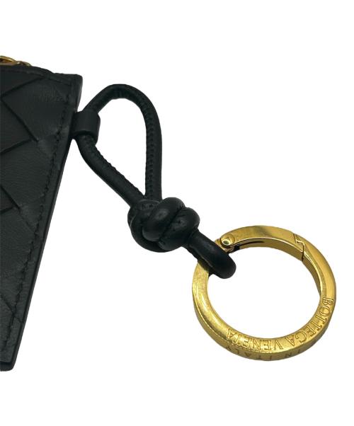 BOTTEGA VENETA（ボッテガベネタ）BOTTEGA VENETA (ボッテガベネタ) コイン・カードケース ブラック×ゴールドの古着・服飾アイテム