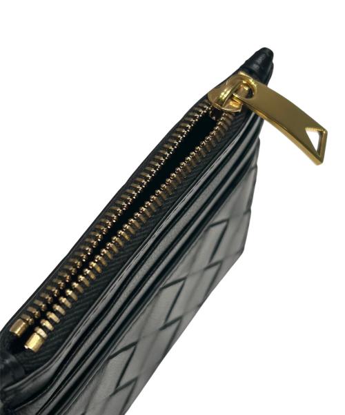 BOTTEGA VENETA（ボッテガベネタ）BOTTEGA VENETA (ボッテガベネタ) コイン・カードケース ブラック×ゴールドの古着・服飾アイテム