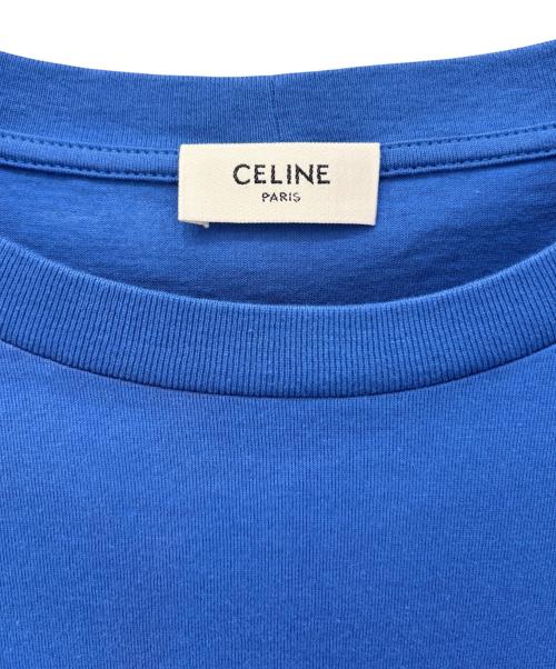 CELINE（セリーヌ）CELINE (セリーヌ) ロゴカットソー ブルー サイズ:Mの古着・服飾アイテム