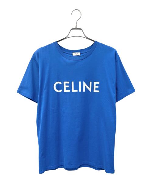 CELINE（セリーヌ）CELINE (セリーヌ) ロゴカットソー ブルー サイズ:Mの古着・服飾アイテム