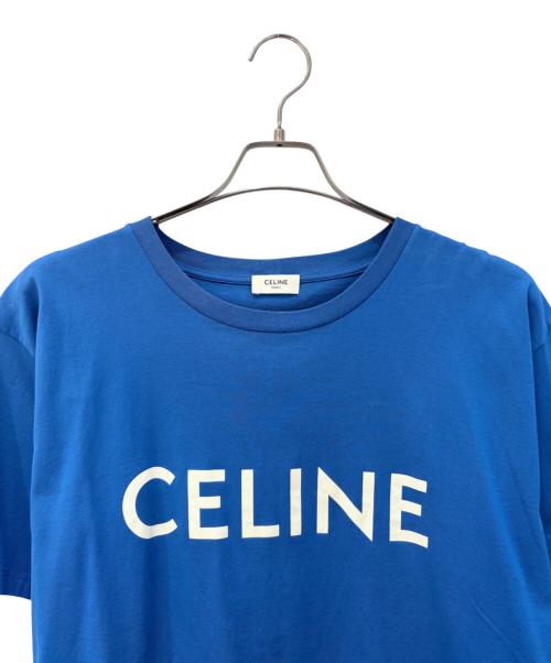 CELINE（セリーヌ）CELINE (セリーヌ) ロゴカットソー ブルー サイズ:Mの古着・服飾アイテム