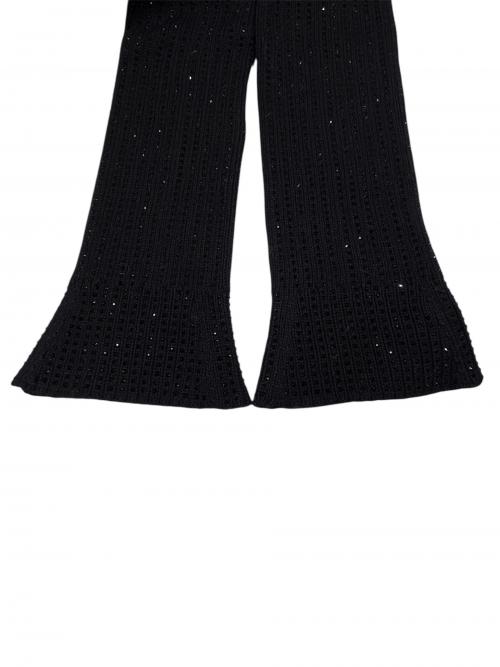 CHANEL（シャネル）CHANEL (シャネル) ココマークラインストーンレッグウォーマー ブラックの古着・服飾アイテム