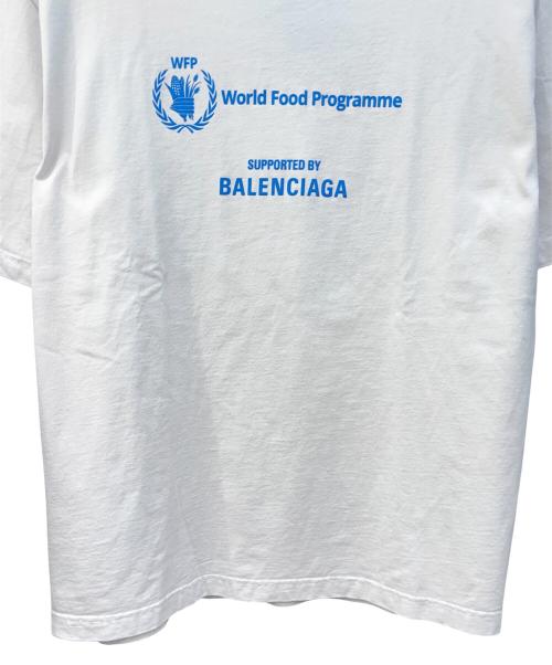 BALENCIAGA（バレンシアガ）BALENCIAGA (バレンシアガ) WFPロゴプリントTシャツ ホワイト×ブルー サイズ:XLの古着・服飾アイテム