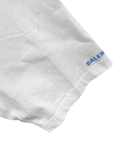 BALENCIAGA（バレンシアガ）BALENCIAGA (バレンシアガ) WFPロゴプリントTシャツ ホワイト×ブルー サイズ:XLの古着・服飾アイテム