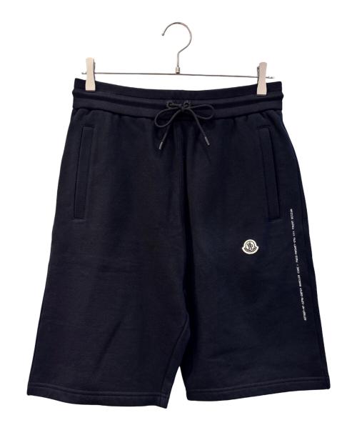 MONCLER（モンクレール）MONCLER (モンクレール) FRAGMENT (フラッグメント) ロゴスウェットショーツ ブラック サイズ:Mの古着・服飾アイテム