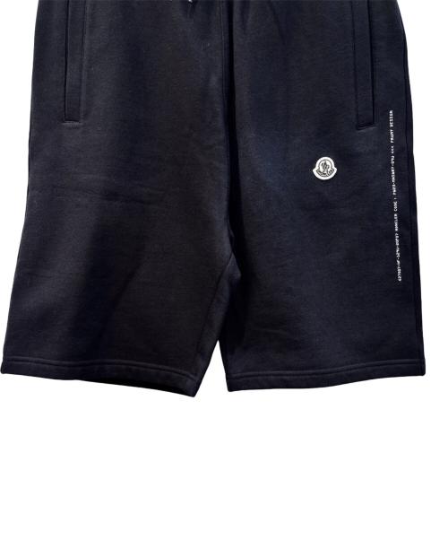 MONCLER（モンクレール）MONCLER (モンクレール) FRAGMENT (フラッグメント) ロゴスウェットショーツ ブラック サイズ:Mの古着・服飾アイテム
