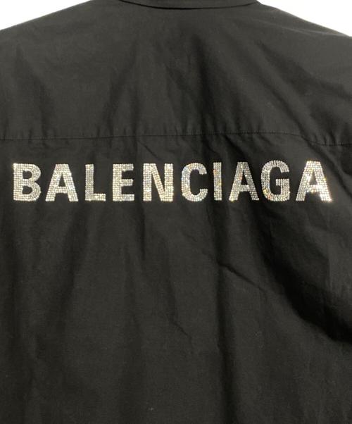 BALENCIAGA（バレンシアガ）BALENCIAGA (バレンシアガ) バックロゴコクーンシャツ ブラック サイズ:36の古着・服飾アイテム