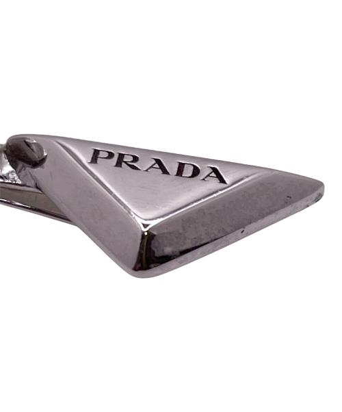 PRADA（プラダ）PRADA (プラダ) トライアングルロゴブラスヘアクリップ シルバーカラーの古着・服飾アイテム