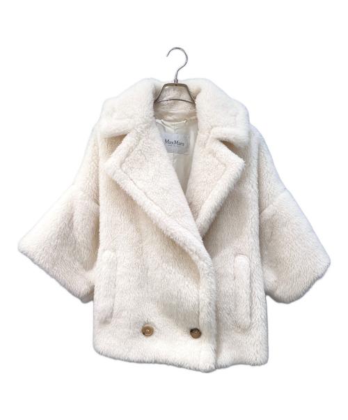 MaxMara（マックスマーラ）MaxMara (マックスマーラ) テディベアショートコート アイボリー サイズ:38の古着・服飾アイテム