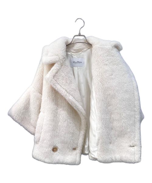 MaxMara（マックスマーラ）MaxMara (マックスマーラ) テディベアショートコート アイボリー サイズ:38の古着・服飾アイテム