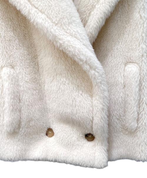 MaxMara（マックスマーラ）MaxMara (マックスマーラ) テディベアショートコート アイボリー サイズ:38の古着・服飾アイテム