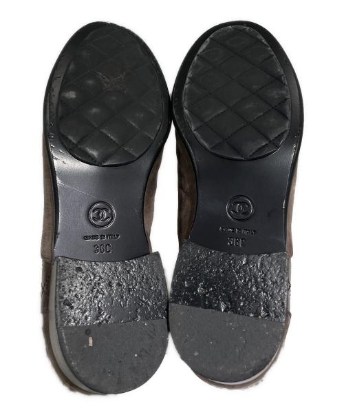 CHANEL（シャネル）CHANEL (シャネル) マトラッセ フロントジップショートブーツ ブラウン サイズ:36Cの古着・服飾アイテム