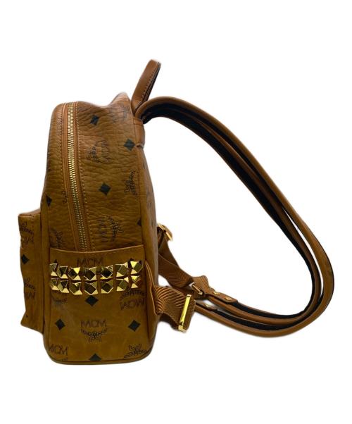 MCM（エムシーエム）MCM (エムシーエム) ターク サイドスタッズ ヴィセトス バックパック ミニ コニャックの古着・服飾アイテム