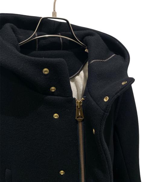 DRAWER（ドゥロワー）DRAWER (ドゥロワー) ファーポケットウールコート ブラック サイズ:38の古着・服飾アイテム