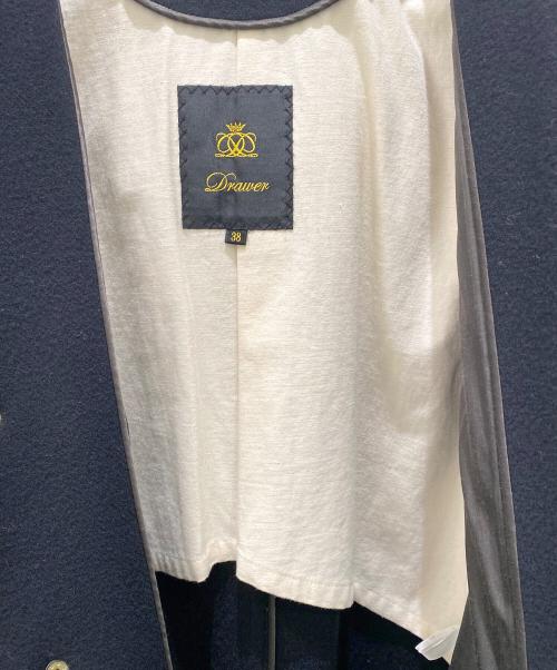 DRAWER（ドゥロワー）DRAWER (ドゥロワー) ファーポケットウールコート ブラック サイズ:38の古着・服飾アイテム