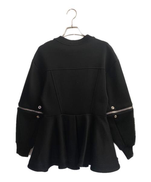 ALEXANDER McQUEEN（アレキサンダーマックイーン）ALEXANDER McQUEEN (アレキサンダーマックイーン) ペプラムスウェット ブラック サイズ:38の古着・服飾アイテム